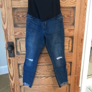 Distressed Maternity Jeans